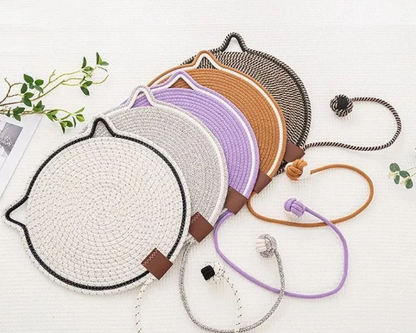 Woven Cotton Scratching Mat for Cats