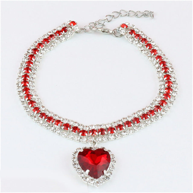Cute Bling Rhinestone Cat Collar for Kittens