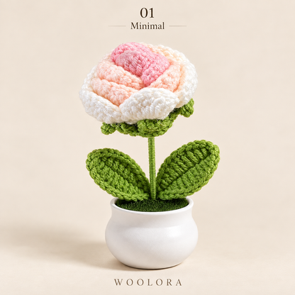 Bloom Pot – Rose Rosa & Weiß