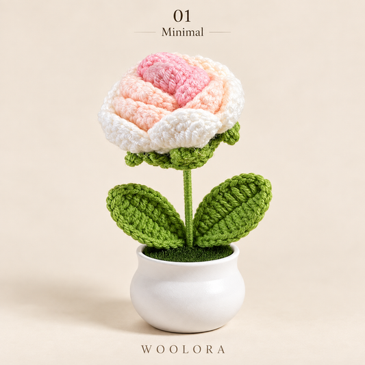 Bloom Pot – Rose Rosa & Weiß