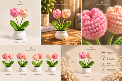 Bloom Pot – Rose Rosa & Creme