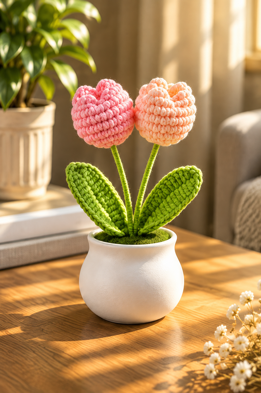 Bloom Pot – Rose Rosa & Creme