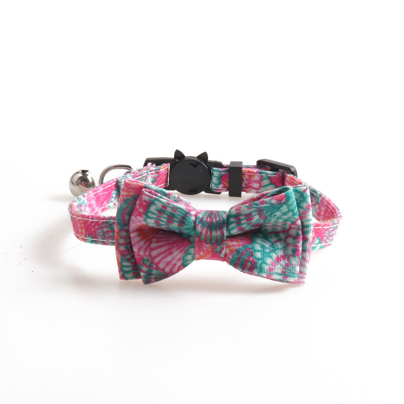 Cat Collar with Bell and Bow - Summer Watermelon Design