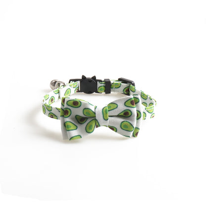 Cat Collar with Bell and Bow - Summer Watermelon Design